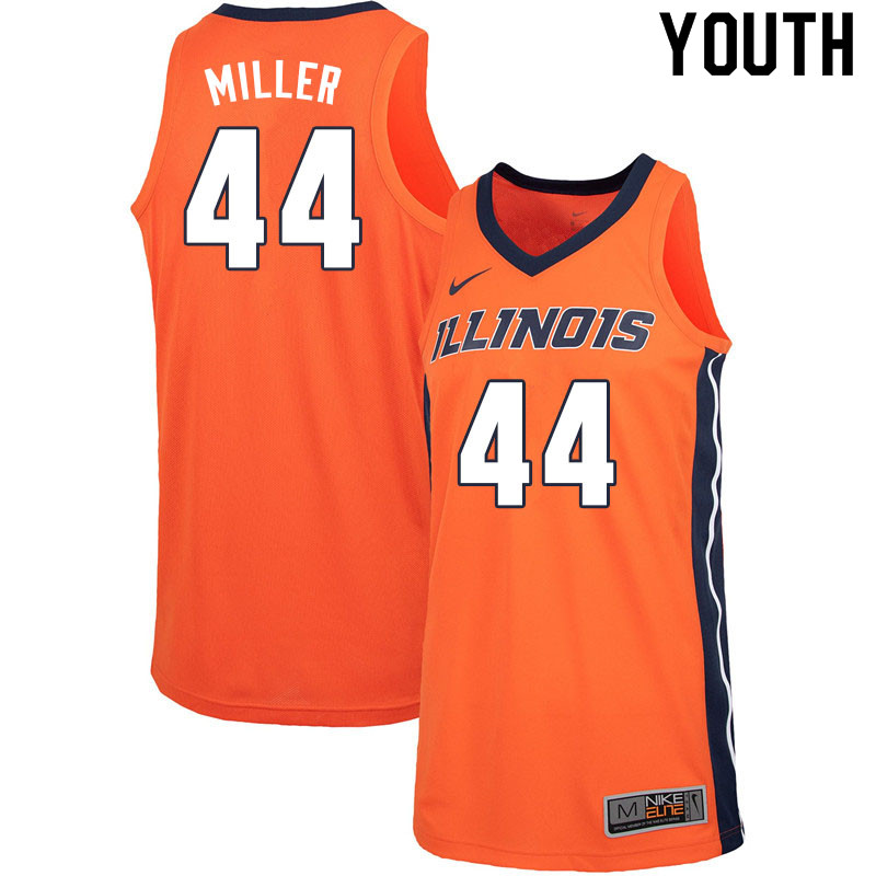 Youth #44 Adam Miller Illinois Fighting Illini College Basketball Jerseys Sale-Orange